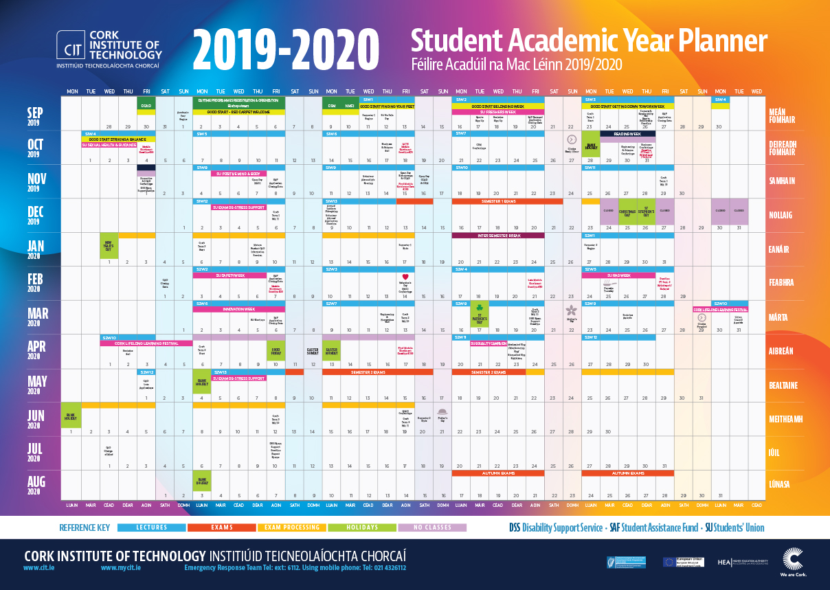 CIT Cork Institute of Technology Semester dates and calendar